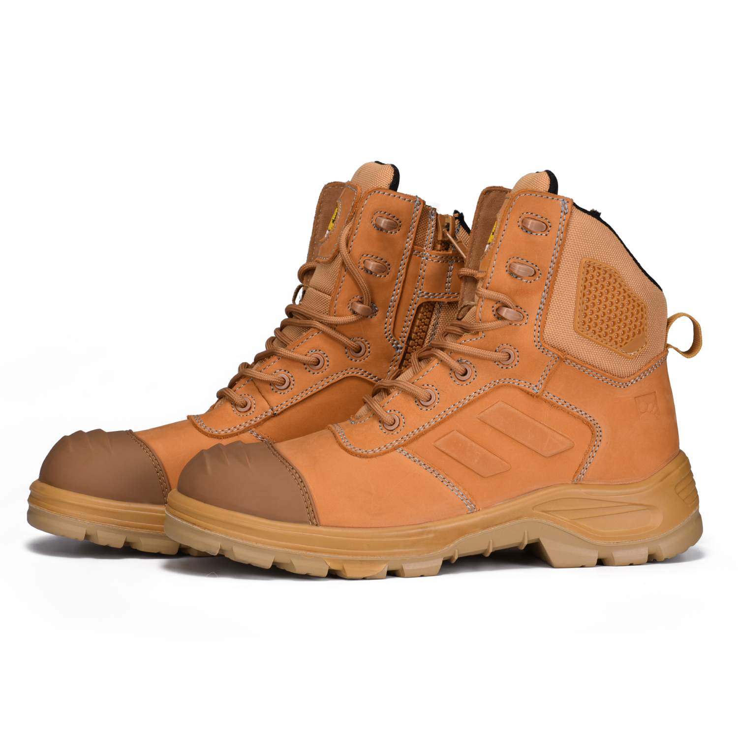 Botas de trabajo de construcción con punta compuesta de alta calidad más vendidas M-8578 Beige