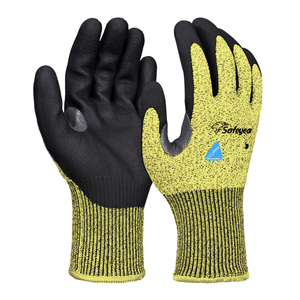 Guantes de trabajo de seguridad resistentes a cortes PD8045 Amarillo