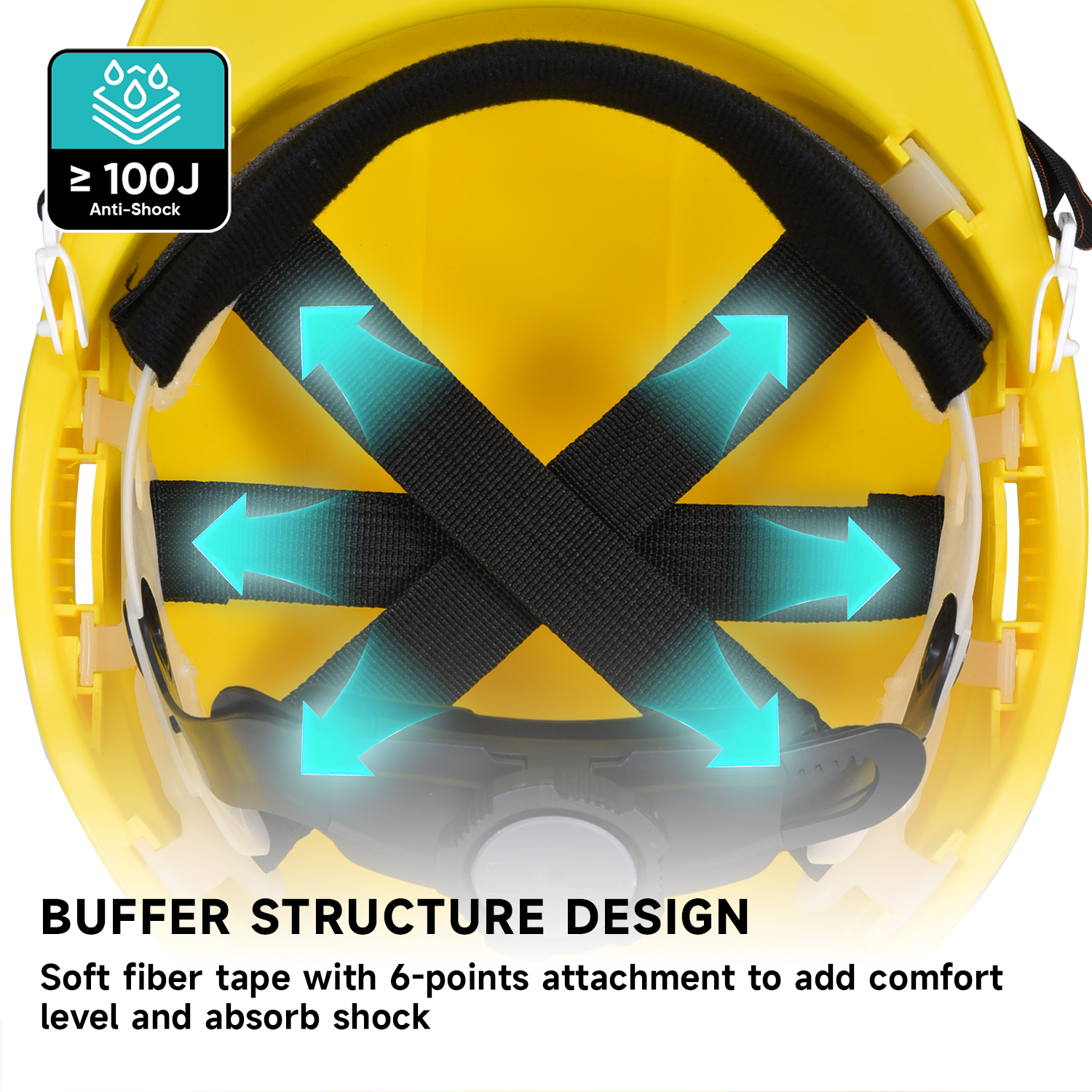 Casco de seguridad para minería y subterráneos con faro y tiras reflectantes