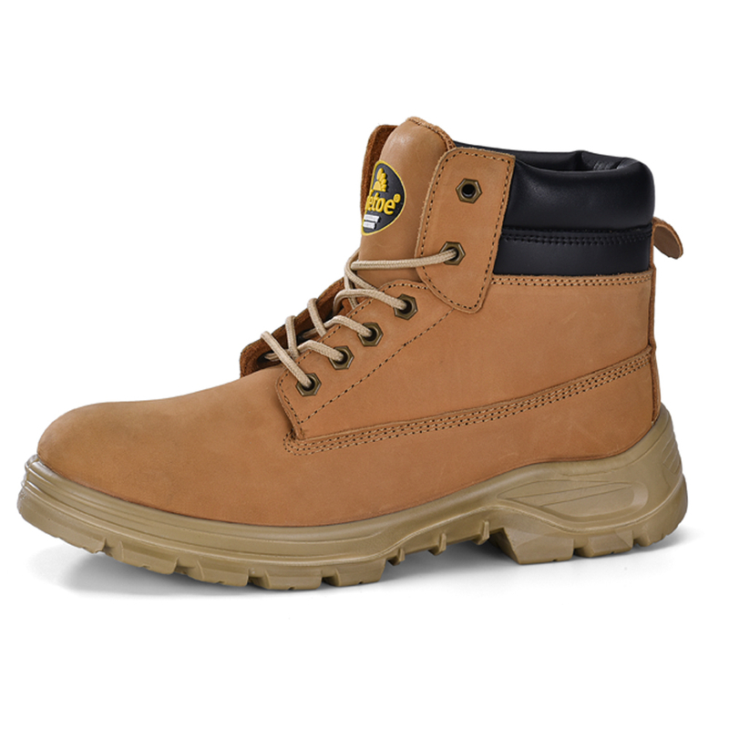 Botas de trabajo de punta de acero de cuero nubuck de vaca M-8173