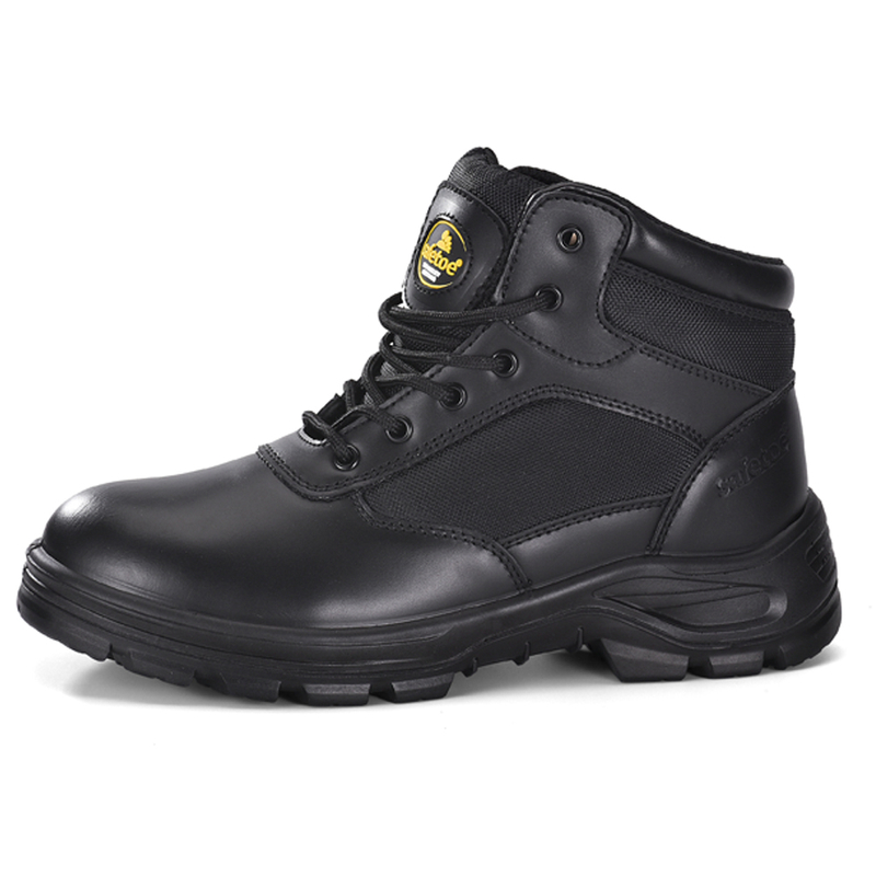 Botas de policía de cuero negro M-8515ns