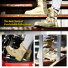 Botas de trabajo de combate táctica de combate táctica para hombres de la policía militar livianas H-9438ns
