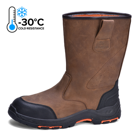 Botas de trabajo resistentes a la alta temperatura para la fundición y los trabajadores de hierro H-9437