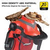 Helmets de seguridad y escudo de cara y orejera M-5009 rojo