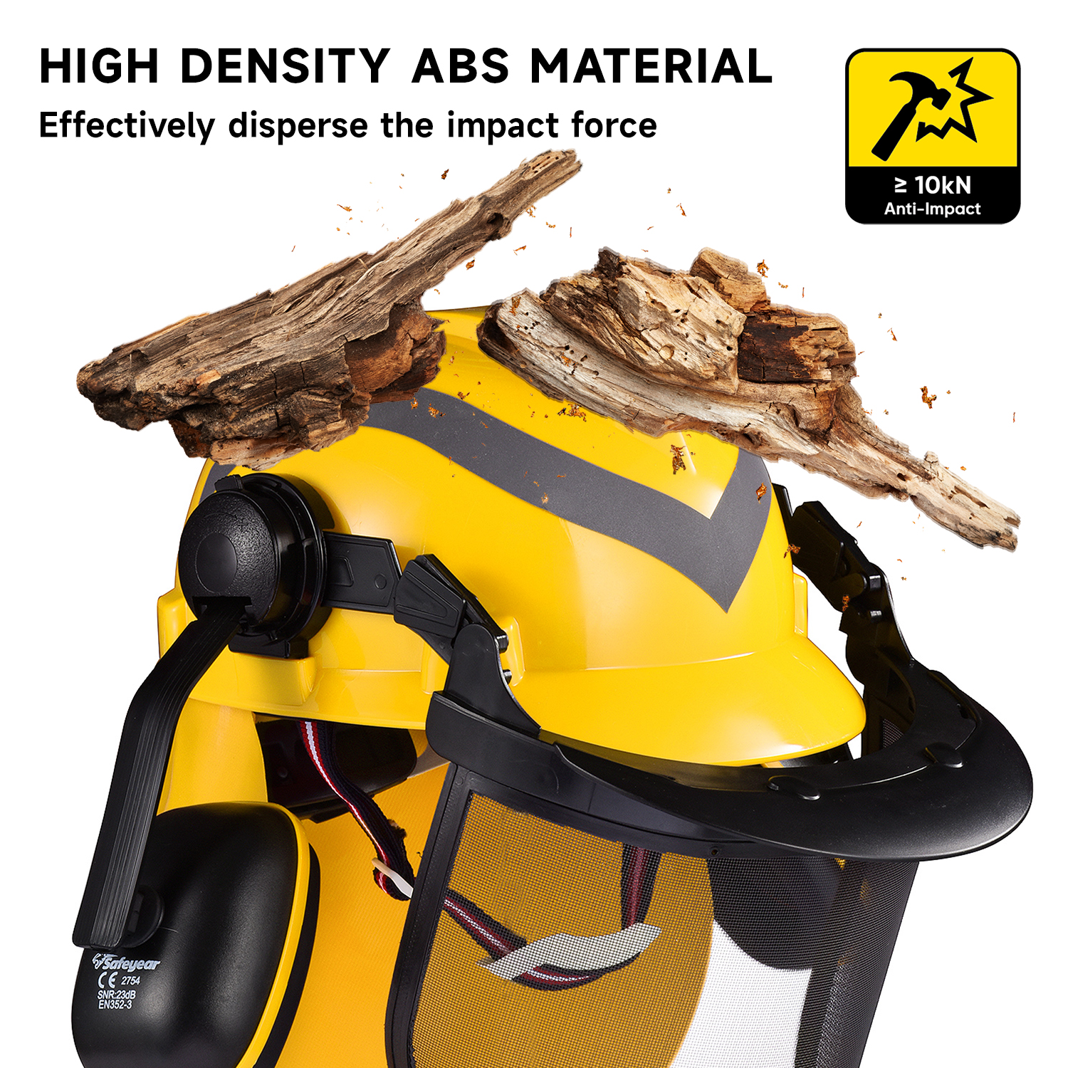 Helmets de seguridad de protección del escudo de la cara M-5009 Amarillo