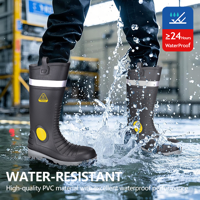 Botas de lluvia para el hombre Improiector S5 de acero PVC BOOTS W-6055 Aqua Guarder