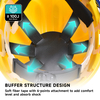 Casco de seguridad de estilo americano W-036 Amarillo