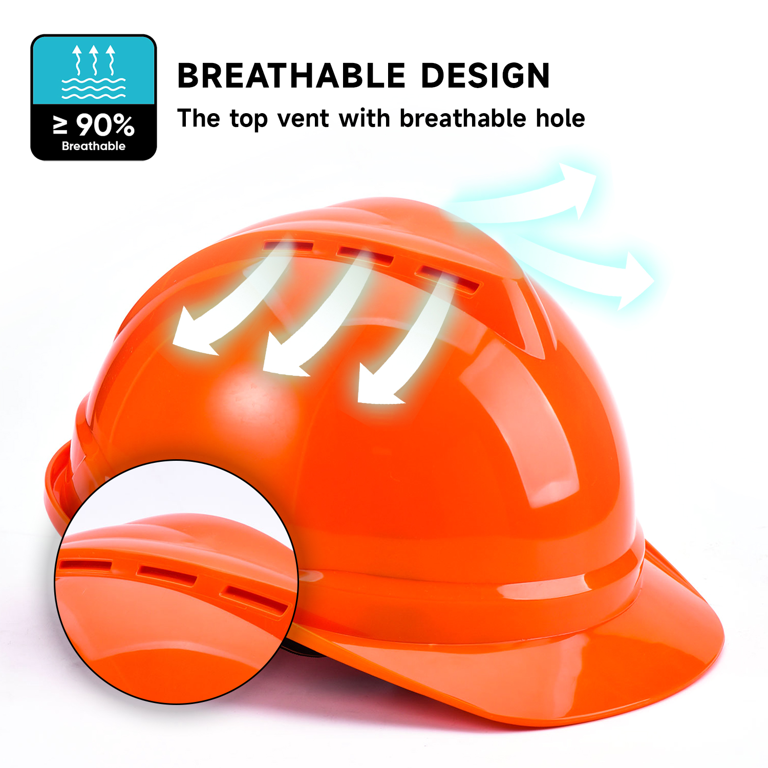 Casco de trabajo anti-shinging W-002 naranja