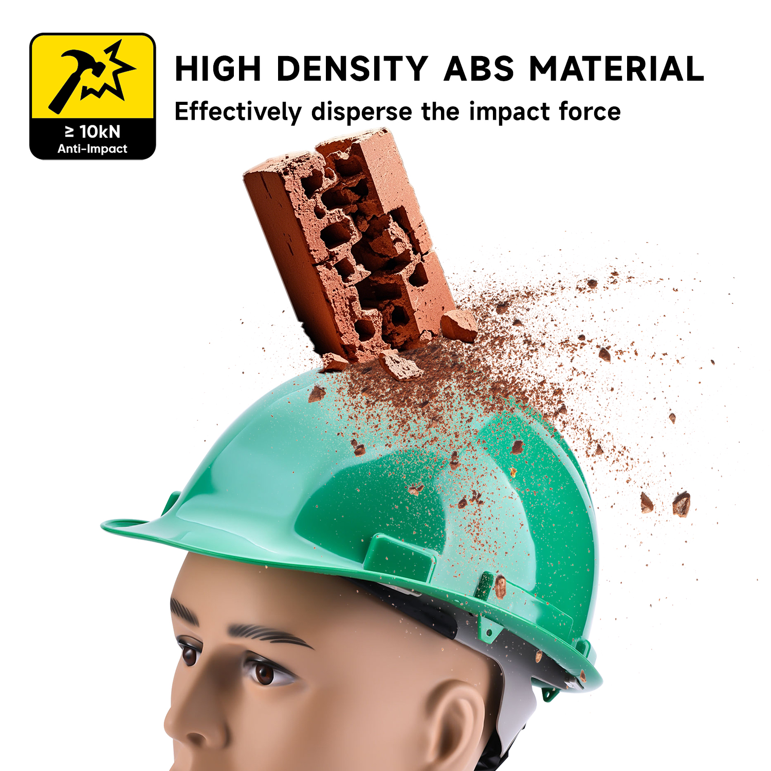 Casco de seguridad de construcción W-001 verde