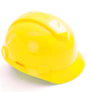 Helmets de seguridad de ABS amarillos W-003