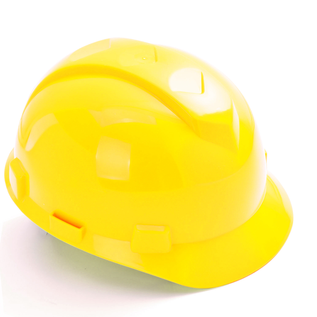 Helmets de seguridad de ABS amarillos W-003