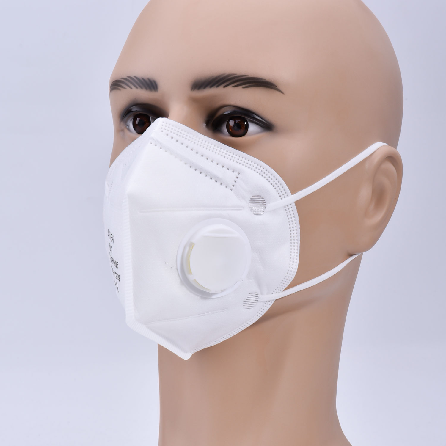 Máscara de seguridad facial con válvula blanca KN95 SM-006 