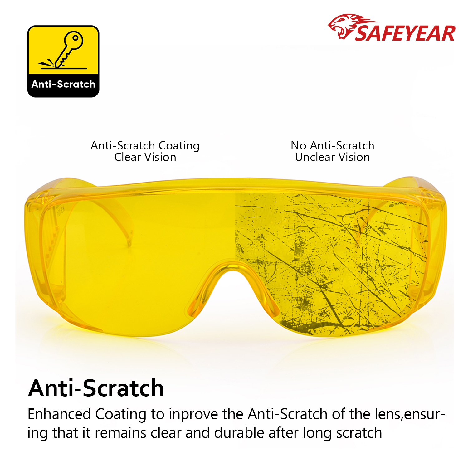  Glass de seguridad de protección UV amarillo SG035