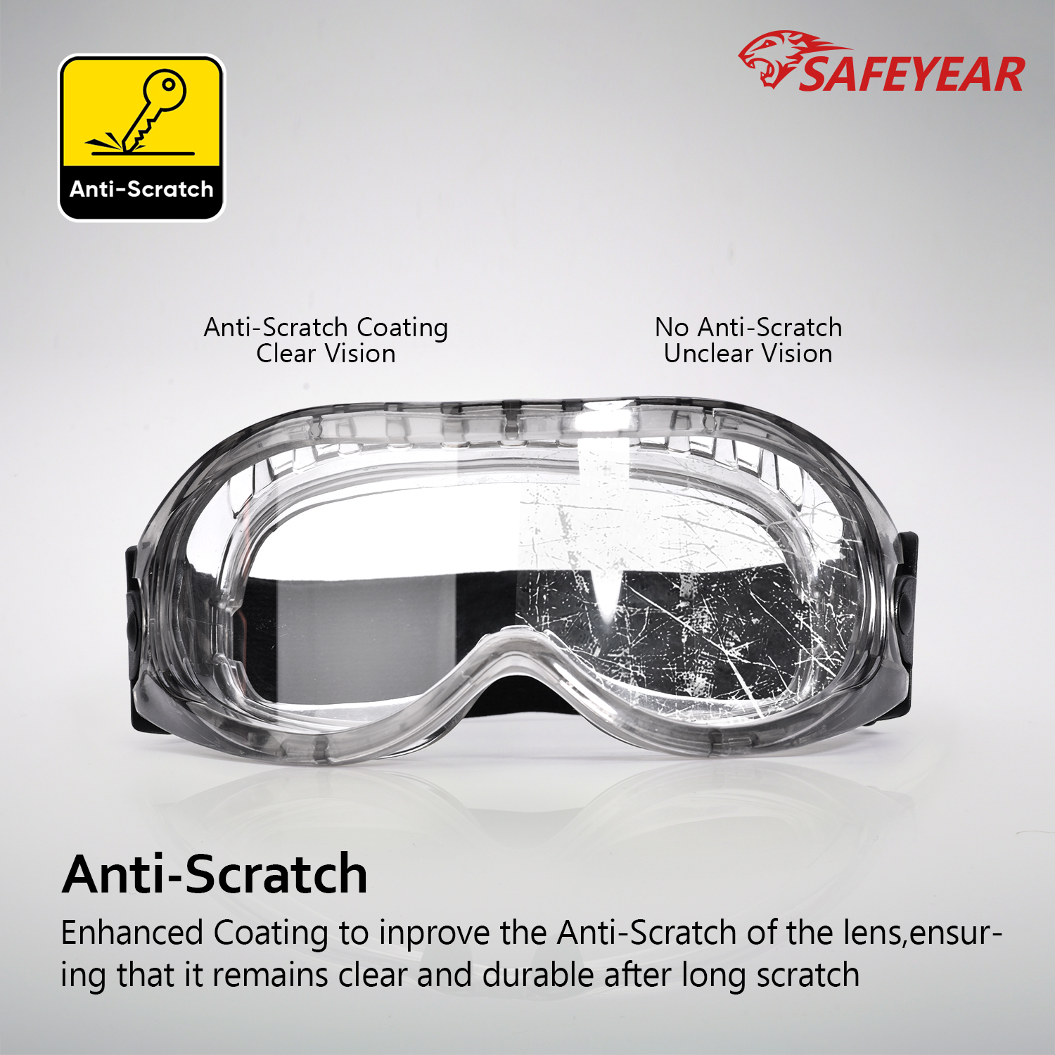 Gafas de seguridad claras de alta calidad SG007 