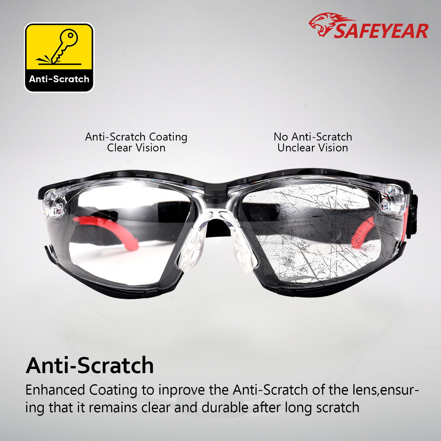  Gafas de seguridad de protección para mujeres SG037 RED