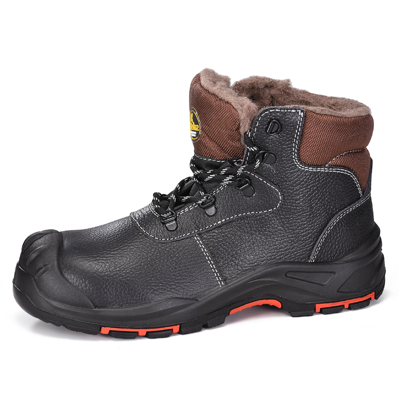 Botas de trabajo de invierno forradas de piel cálida con tapa de acero M-8551