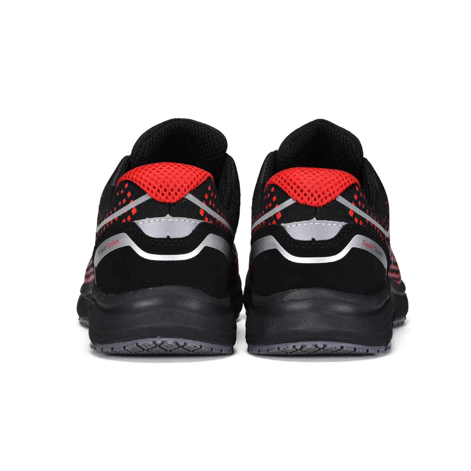 Zapatos de seguridad no metálicos ultraligeros y transpirables L-7530 rojo