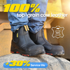 Botas de trabajo de seguridad del triángulo verde canadiense CSA M-8025NBK