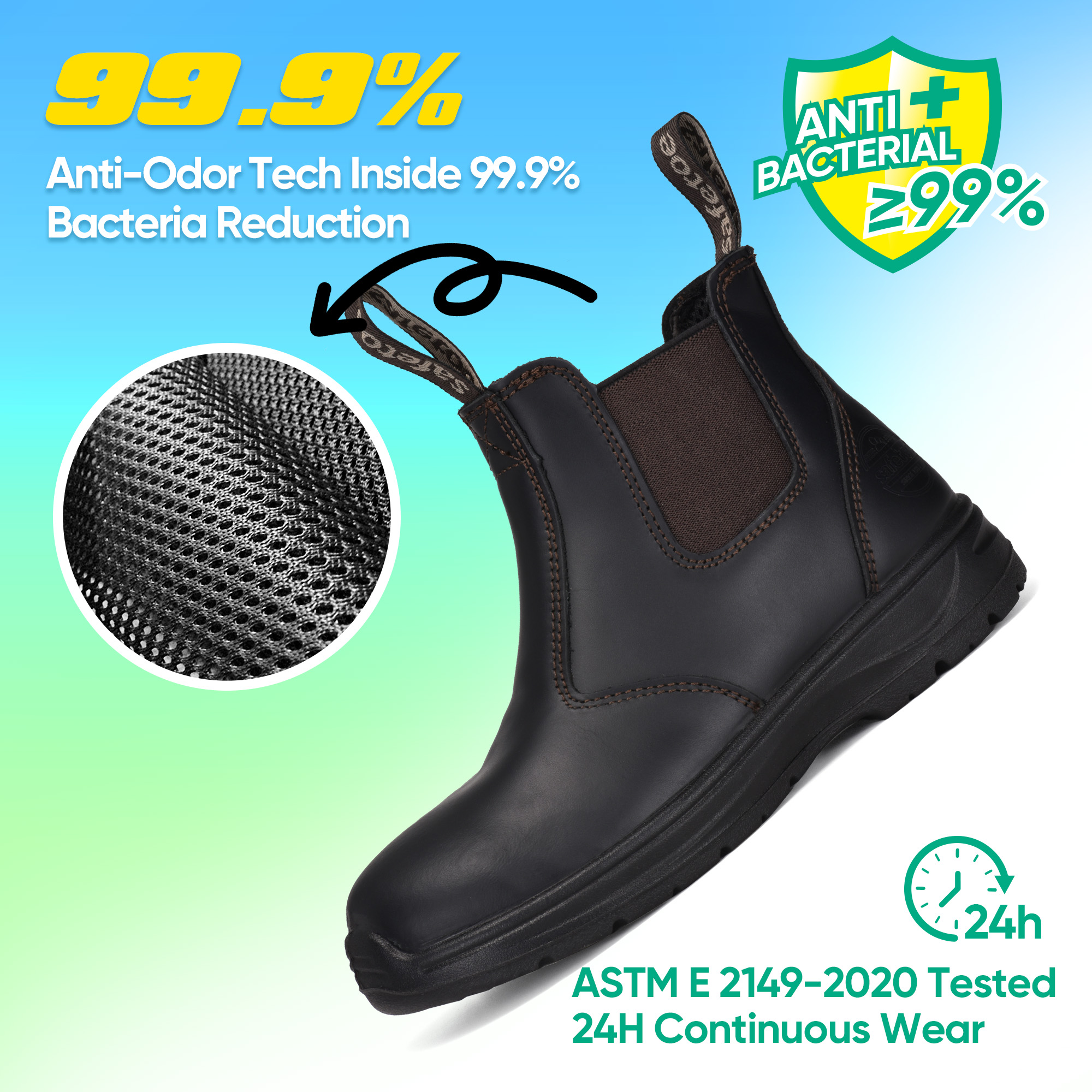Zapatos de trabajo sin resbalón para mujer El mejor toe de acero en las botas de trabajo de las mujeres M-8025W