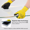 Guantes de trabajo de servicio pesado con recubierto PU PN8003 Amarillo