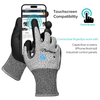 Guantes de trabajo de construcción Guantes de trabajo de seguridad resistente a los guantes PD8045 Negro