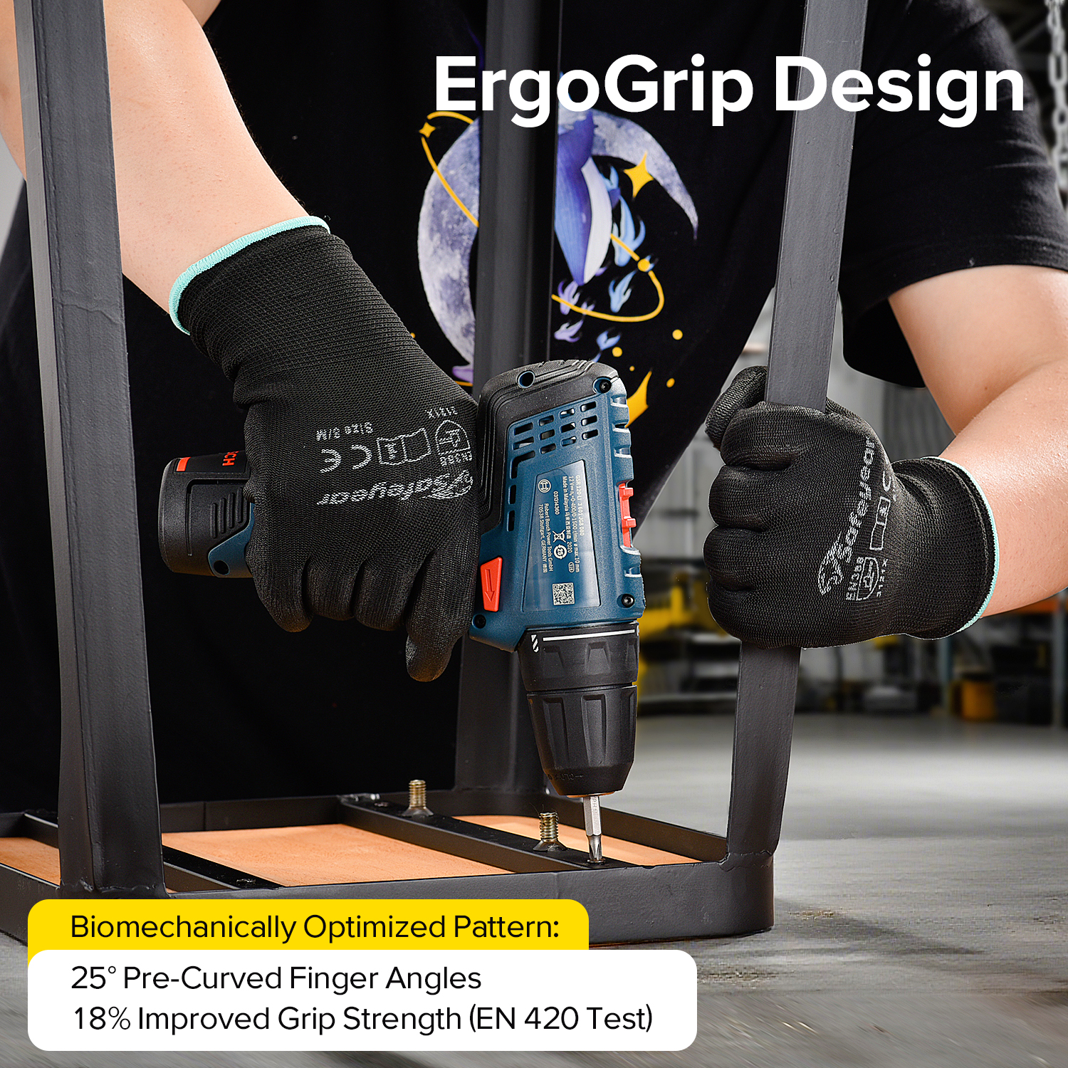 Guantes de trabajo de seguridad PU PN8003 