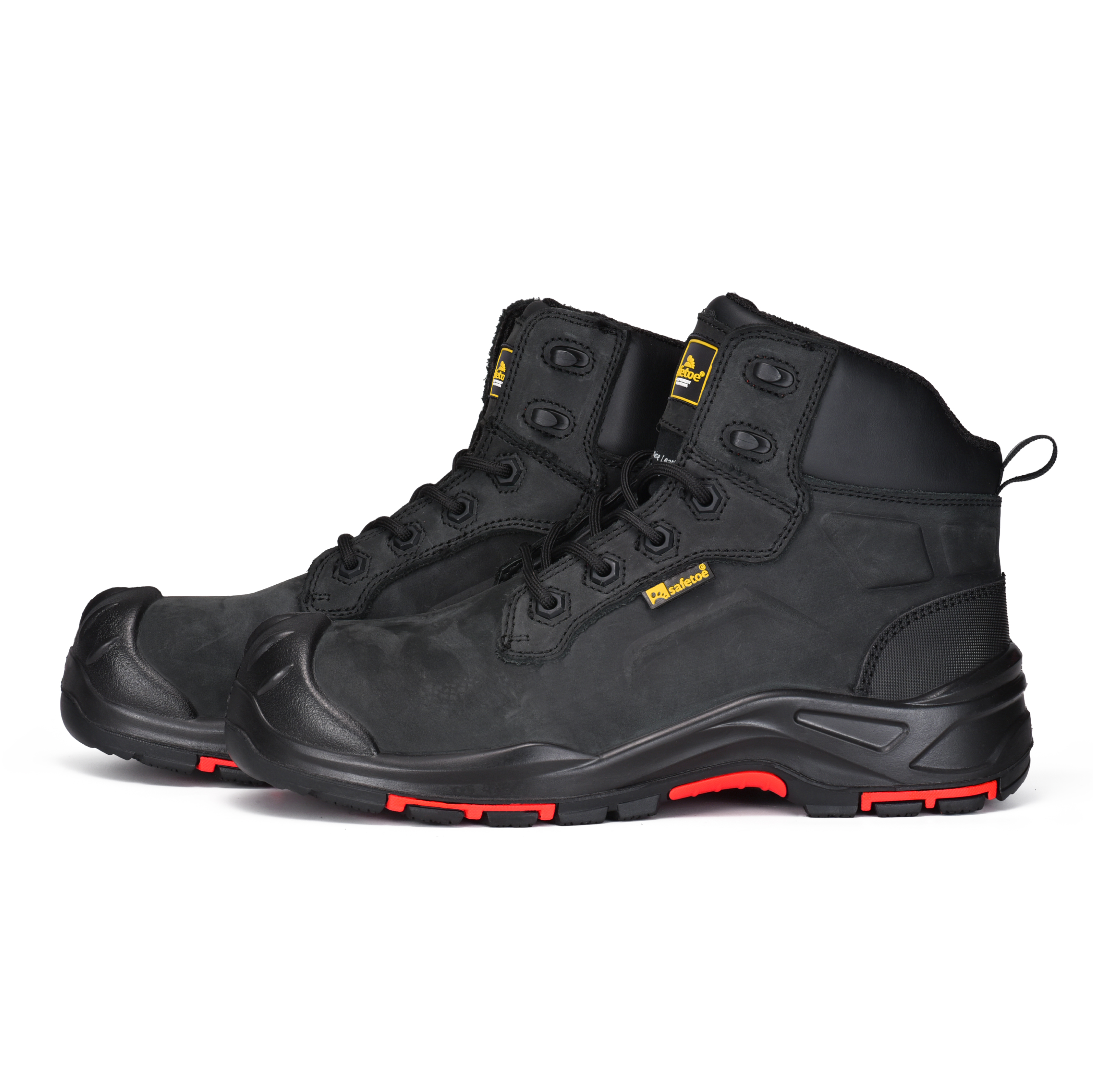 Botas de trabajo Botas de trabajo de seguridad sin metal sin resbalón de aceite sin resbalón M-8552 Negro