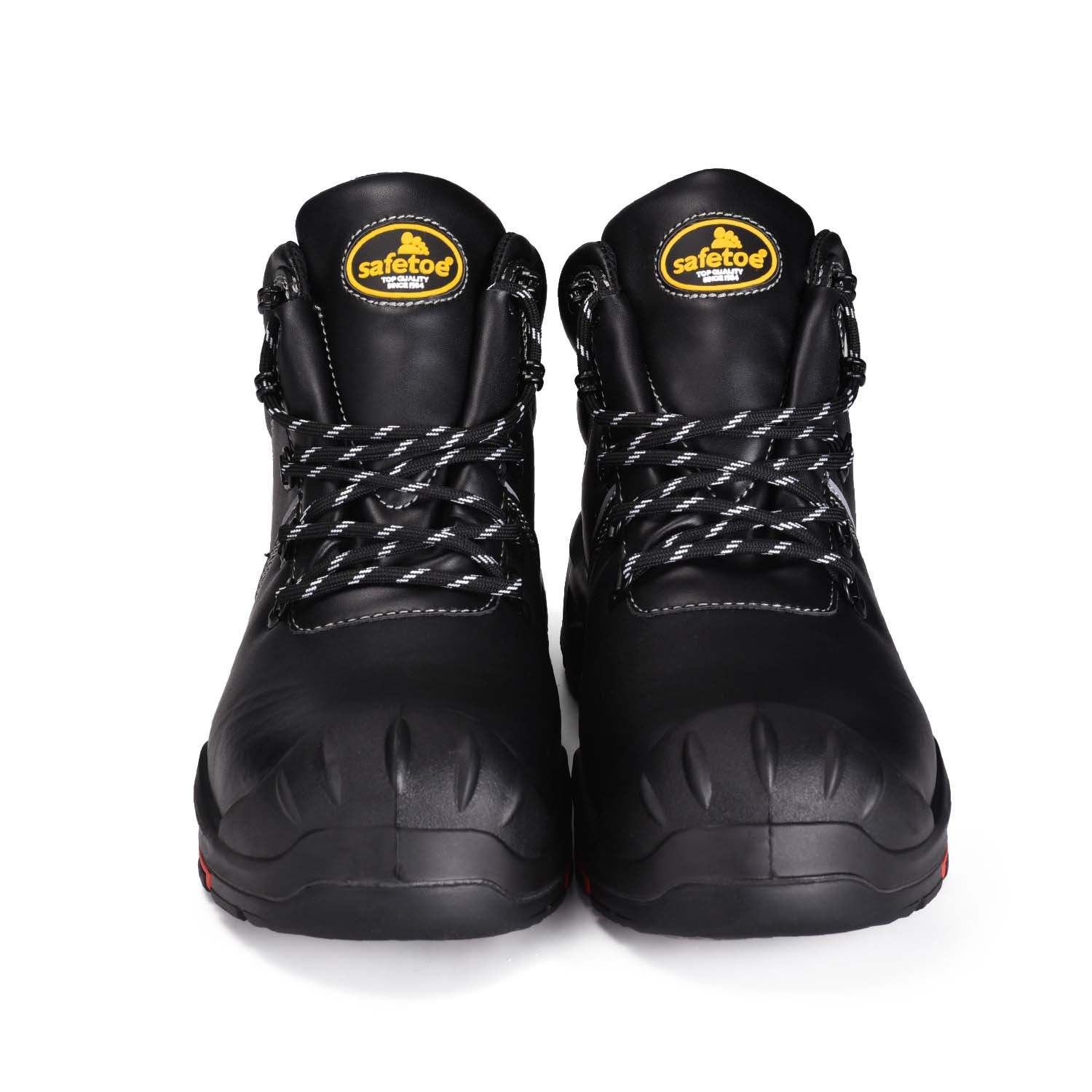 Zapatos de seguridad PU/goma impermeables con punta de acero M-8575