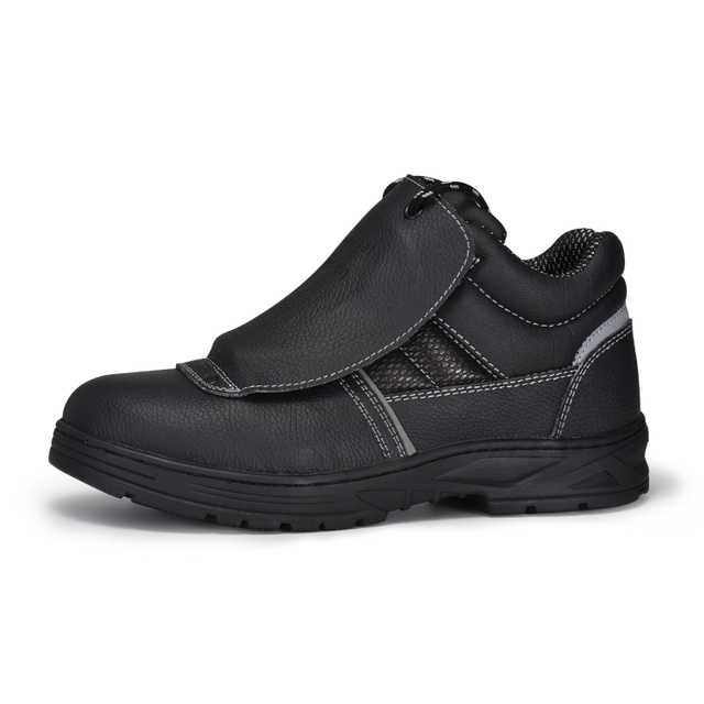 Botas de Trabajo de Soldadura de Cuero Zapatos de Seguridad Industrial M-8215RB Meta