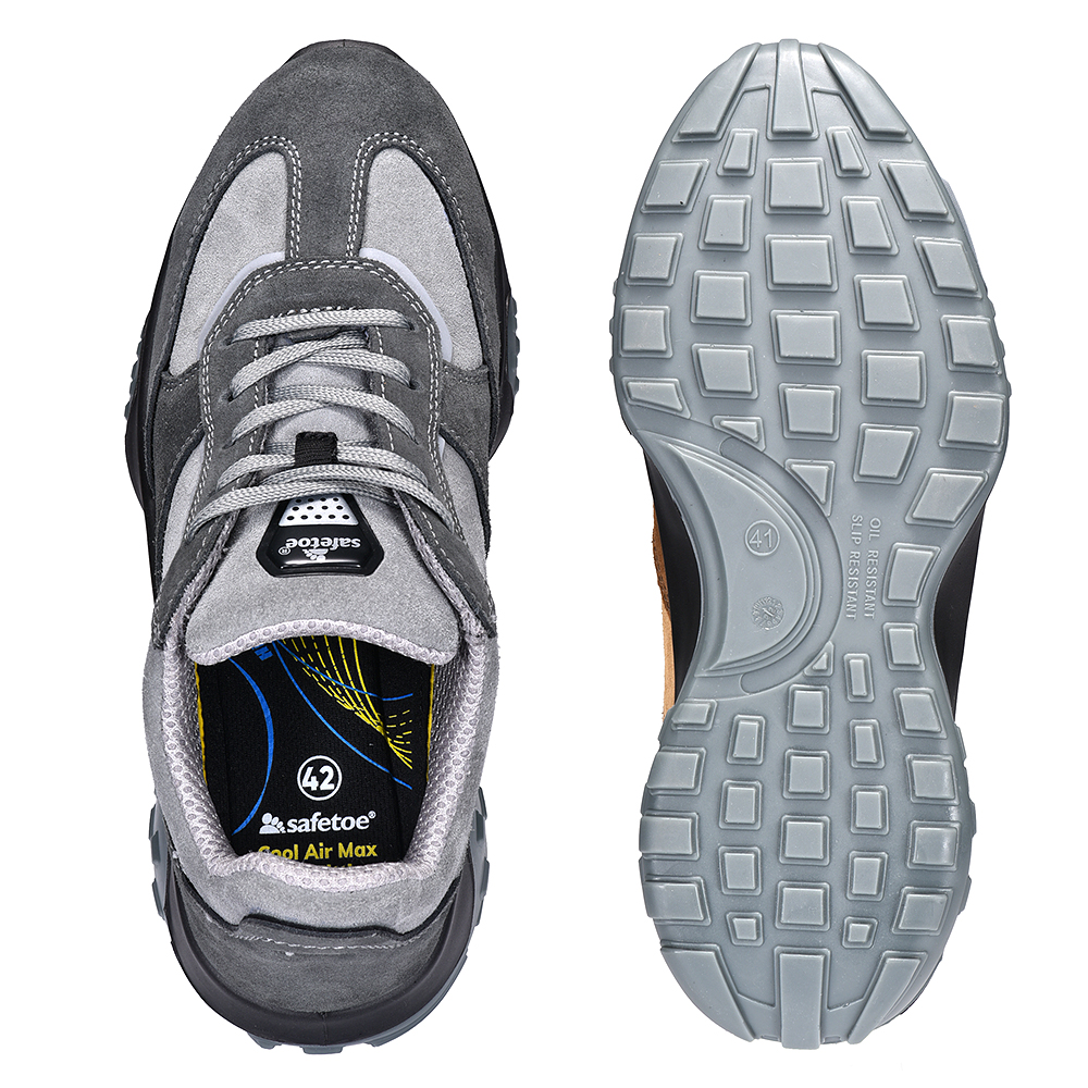 Zapatos de seguridad ligeros con punta de material compuesto listos para usar para hombres y mujeres