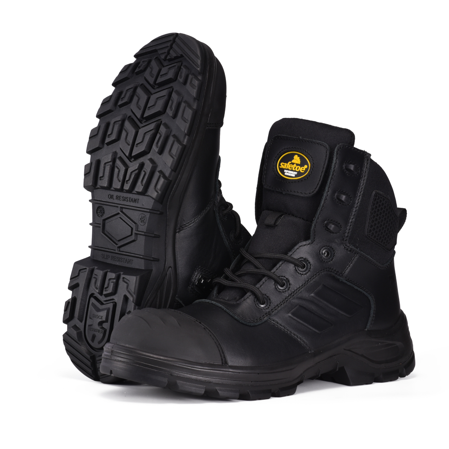 Diseño postal de alta calidad Botas de trabajo industrial Safey M-8578 Negro