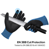 Guantes de trabajo de construcción Guantes de trabajo de seguridad resistentes a cortes PD8045 Azul
