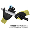 Guantes de trabajo de seguridad resistentes a cortes PD8045 Amarillo