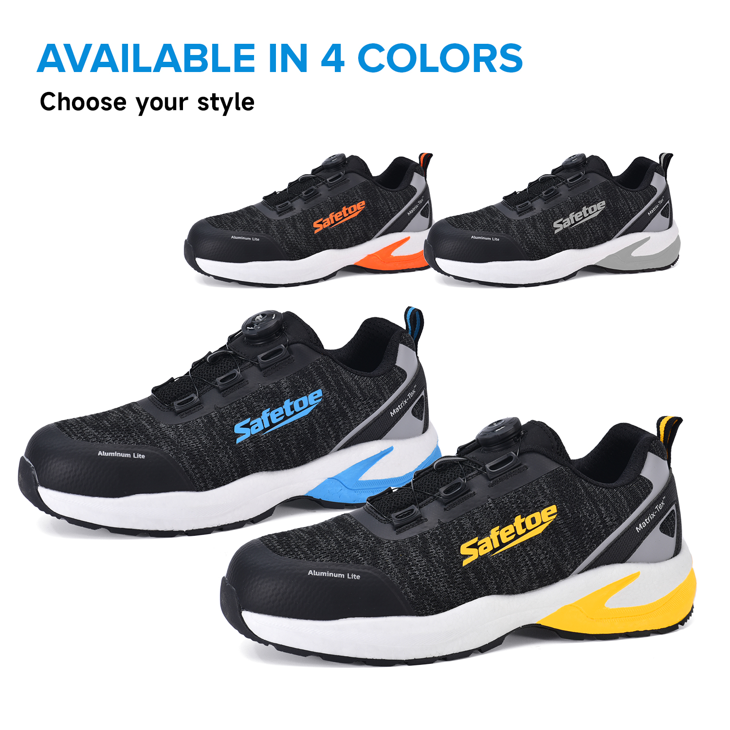 Zapatos de seguridad laboral de verano con punta de aluminio antideslizantes para trabajadores de logística L-7609 Amarillo