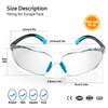 Gafas de seguridad CE EN166 UV400 Gafas protectoras de trabajo SG003 Azul