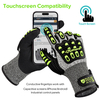 Guantes de nivel de corte HDPE Guantes de trabajo protector TPR9004 Verde
