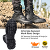 Botas de trabajo de seguridad tácticas con punta de acero combate militar a prueba de agua H-9438