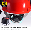 Helmets de seguridad y escudo de cara y orejera M-5009 rojo