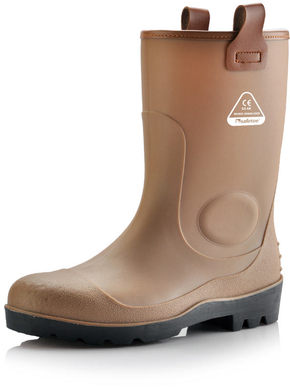 Botas de lluvia de seguridad de las encías W-6037 Brown