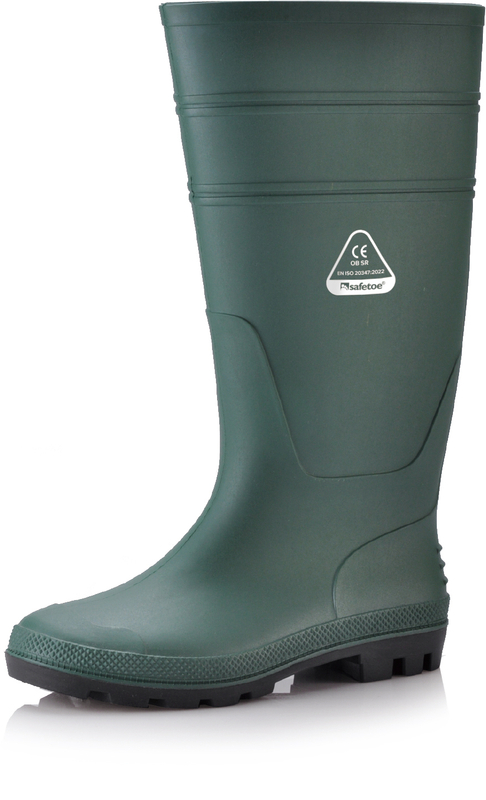 PVC BOTAS DE LLUVIA DE GUMA W-6036 Verde