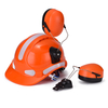  Fabricación de orejas de la construcción Casco de seguridad ABS CE Helmets de seguridad aprobados W-018 Orange