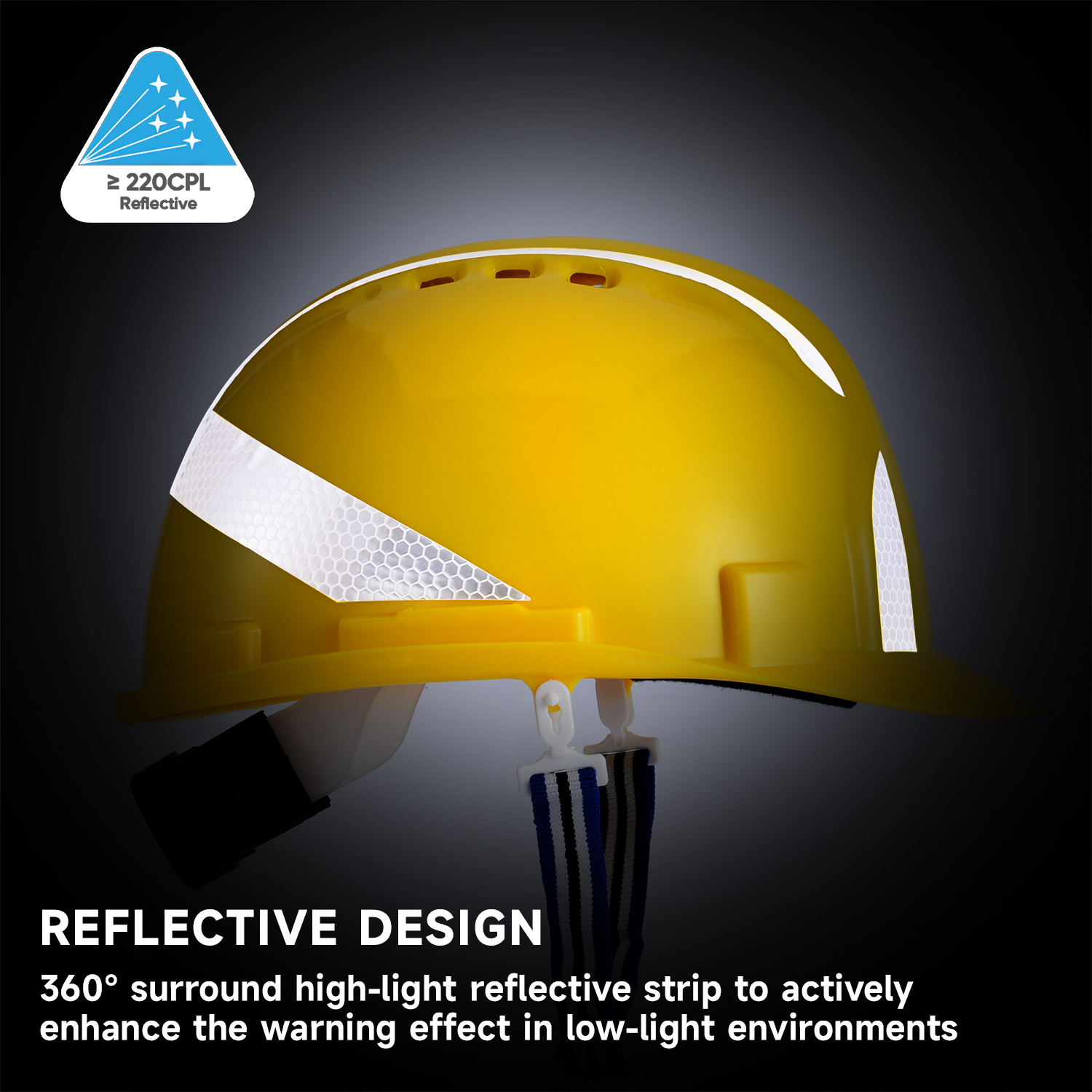 Casco de seguridad de estilo americano W-036 Amarillo