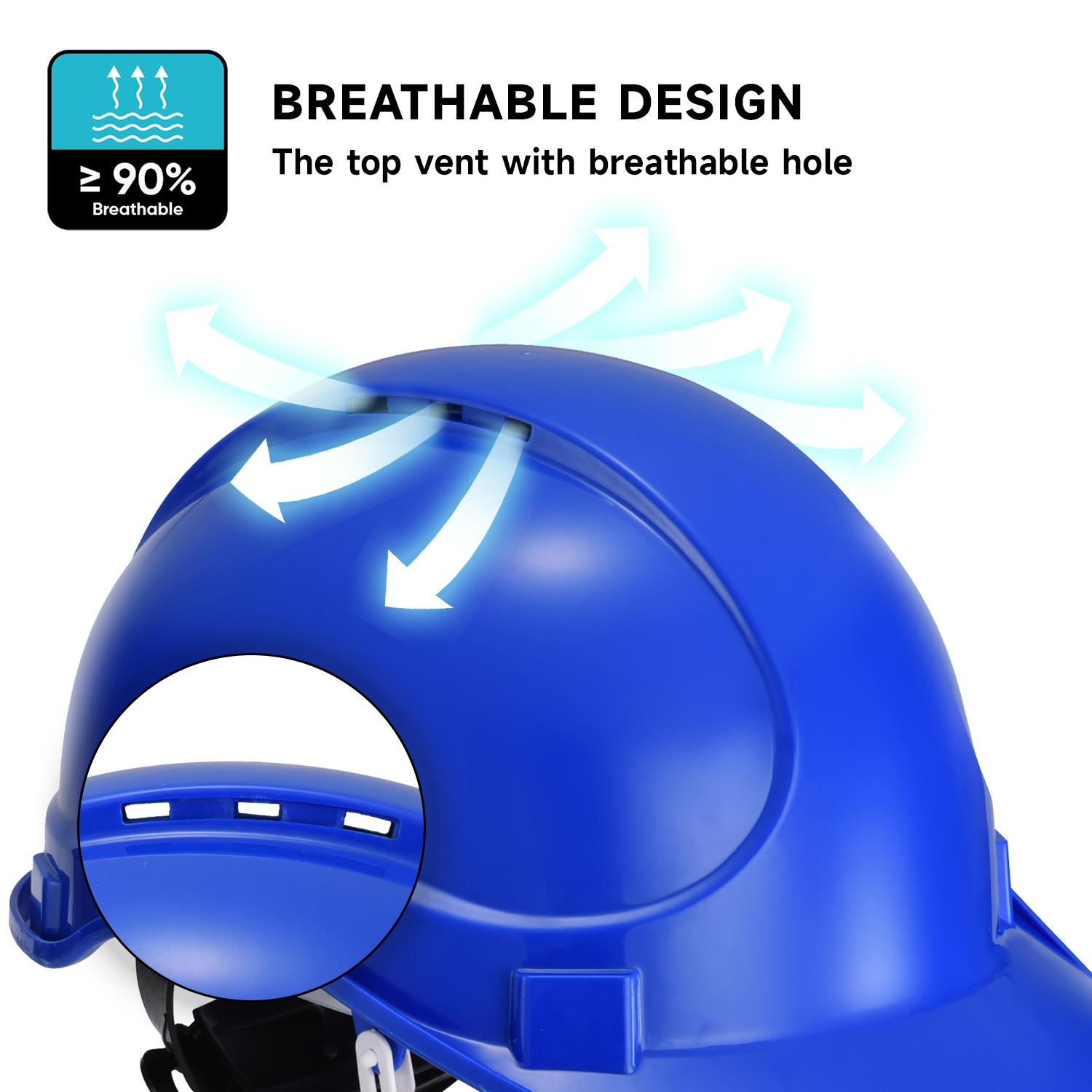 Casco de seguridad industrial W-018 Azul