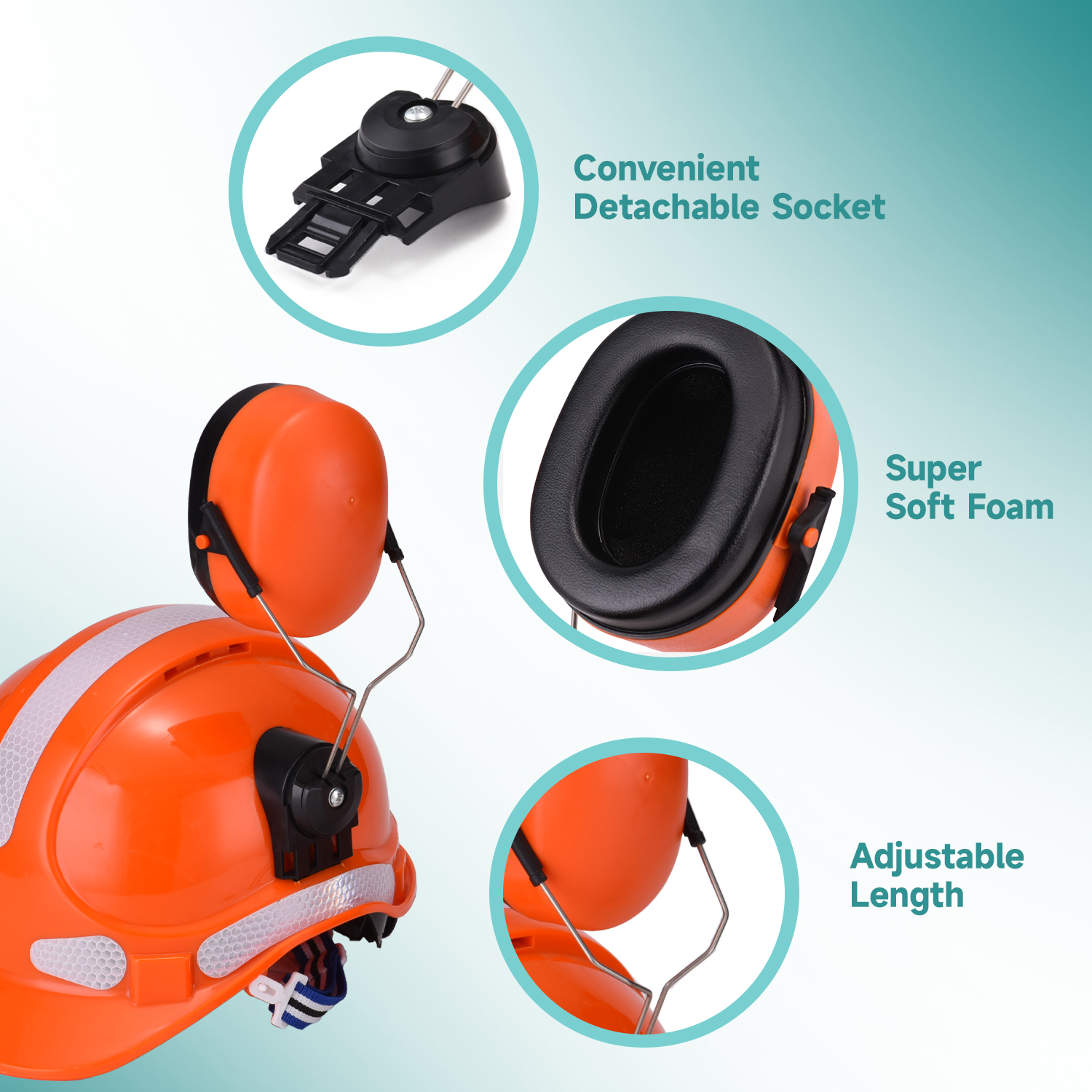 Muffs de oído de alta calidad E-2008d naranja