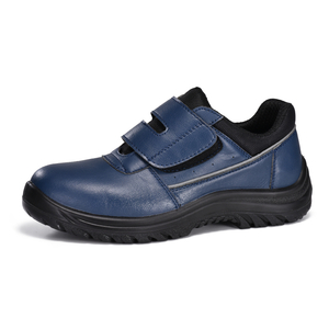Zapatos de seguridad de cuero de fibra Micfo ligeros aprobados por ESD de color azul S2 L-7531