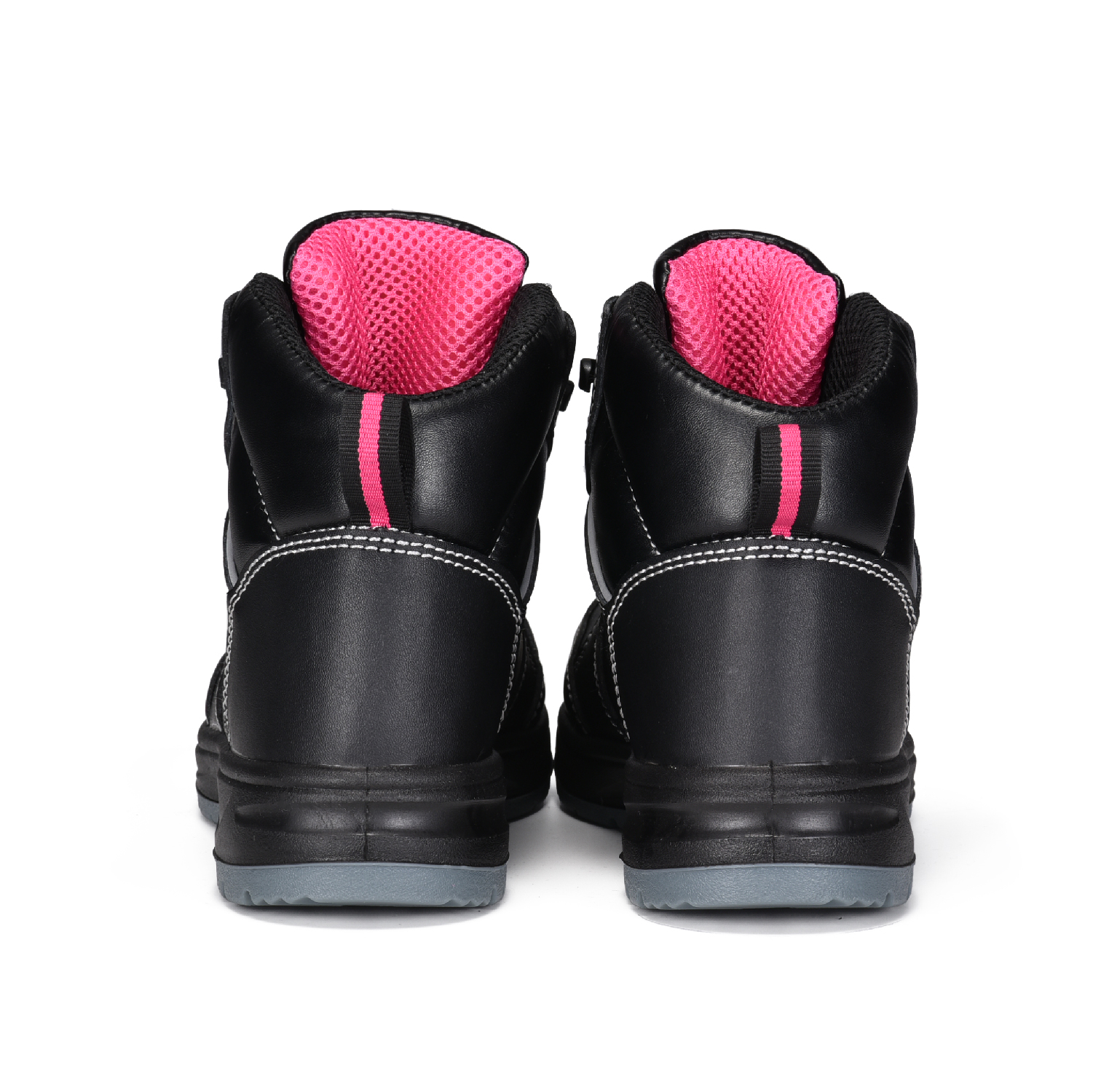 Botas de Trabajo Mujer Piel Vacuno Negra con Puntera de Acero de Seguridad M-8516 Lisa