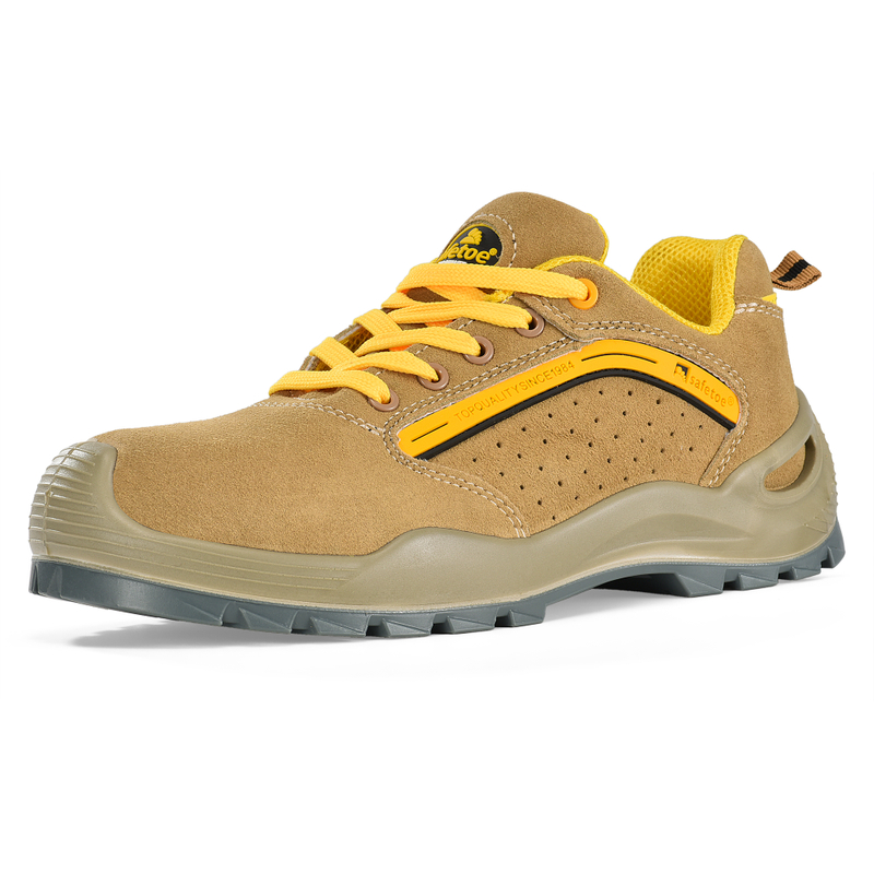 Zapatos de seguridad de cuero zapatos de seguridad transpirables l-7296