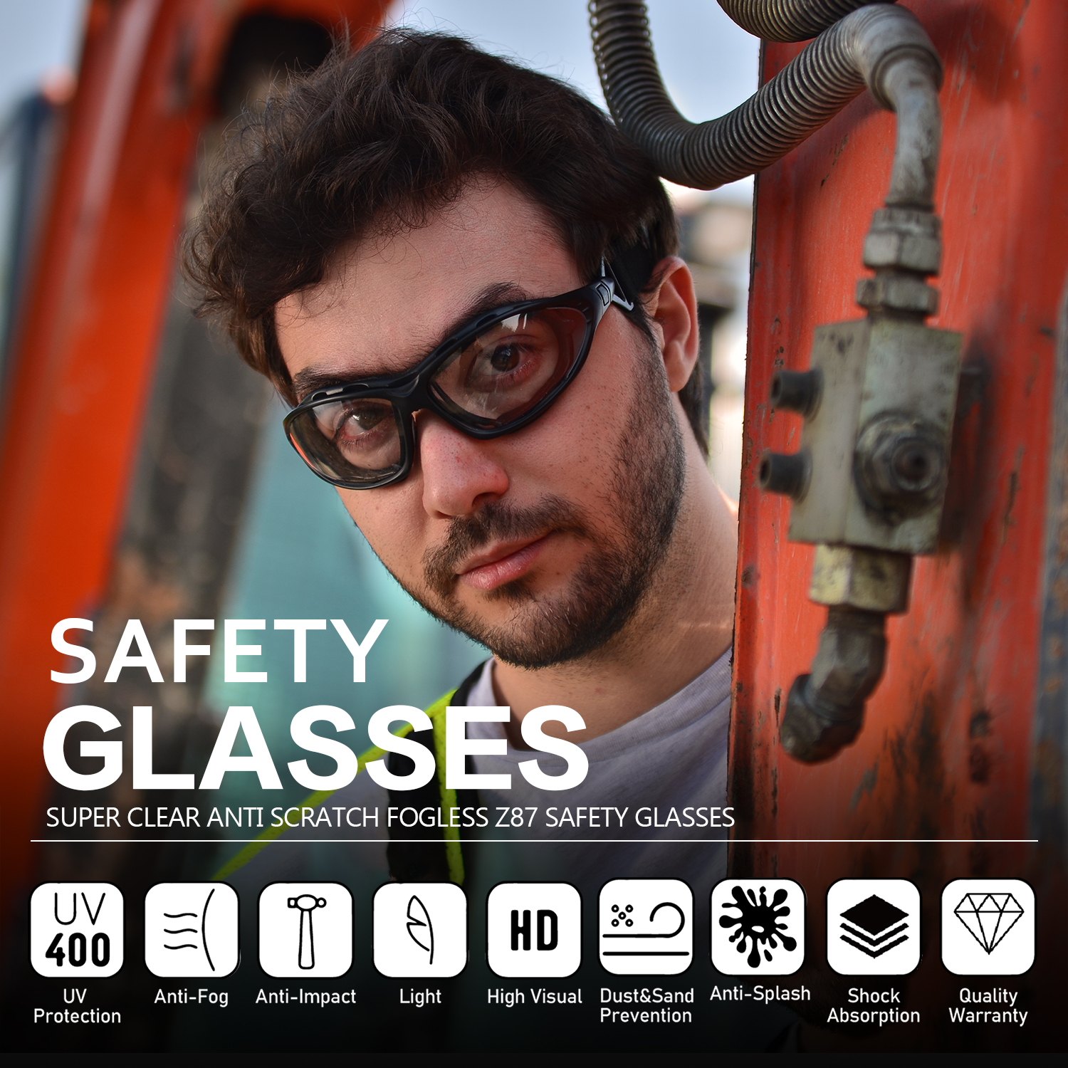  Protección de UV Safety Glass SG002