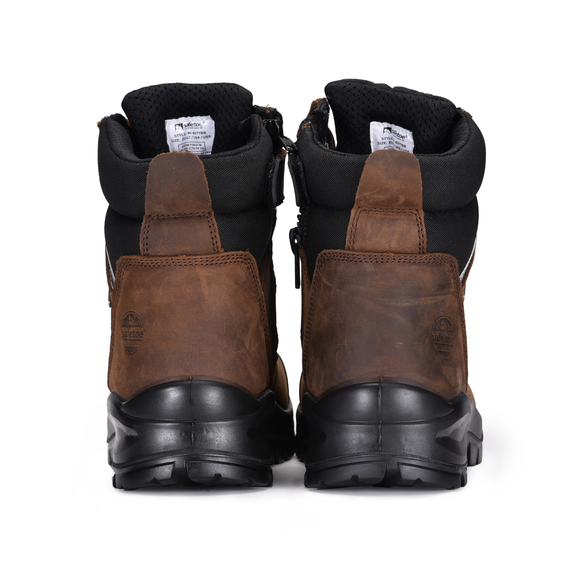  Botas de trabajo de seguridad de los pies compuestos Membrana impermeable M-8577 Brown