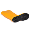 Botas de lluvia amarillas de seguridad de PVC para minería con punta de acero W-6055 Amarillo
